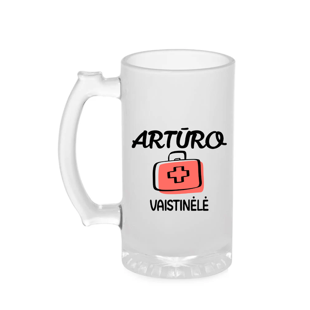 Bokalas ARTŪRO VAISTINĖLĖ (VARDĄ GALIMA PASIRINKTI)
