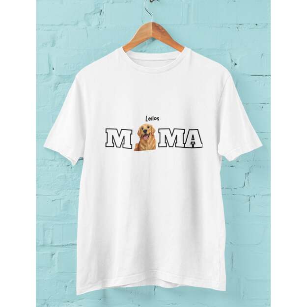 Marškinėliai AUGINTINIO MAMA su animuota augintinio nuotrauka