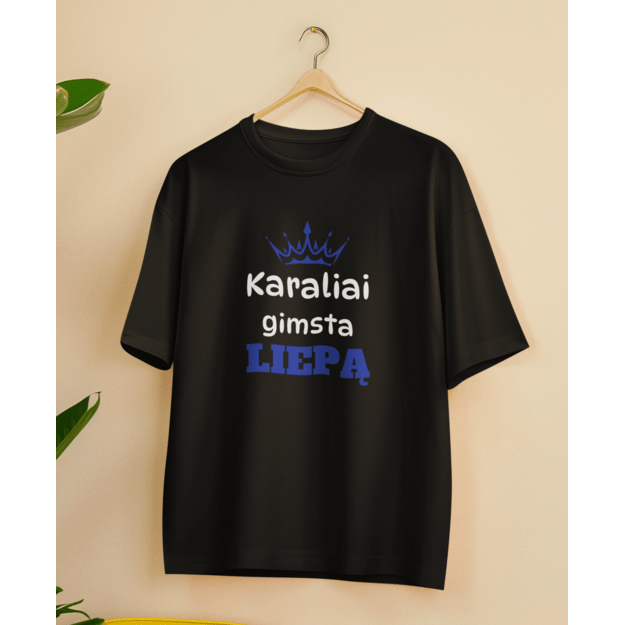 UNISEX marškinėliai KARALIAI GIMSTA LIEPĄ (MĖNESĮ GALIMA PASIRINKTI)