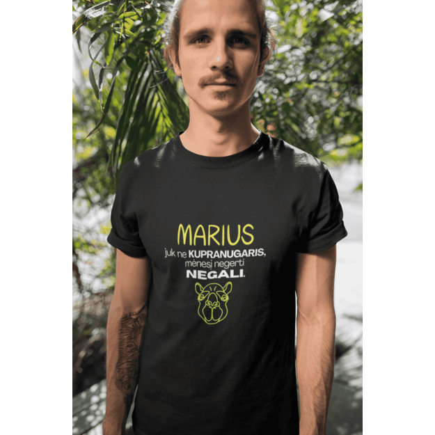Marškinėliai MARIUS JUK NE KUPRANUGARIS (SU JŪSŲ PASIRINKTU VARDU)