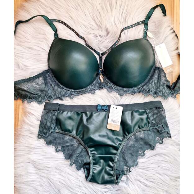 Apatinių komplektas su PUSH UP "Emerald" (C)